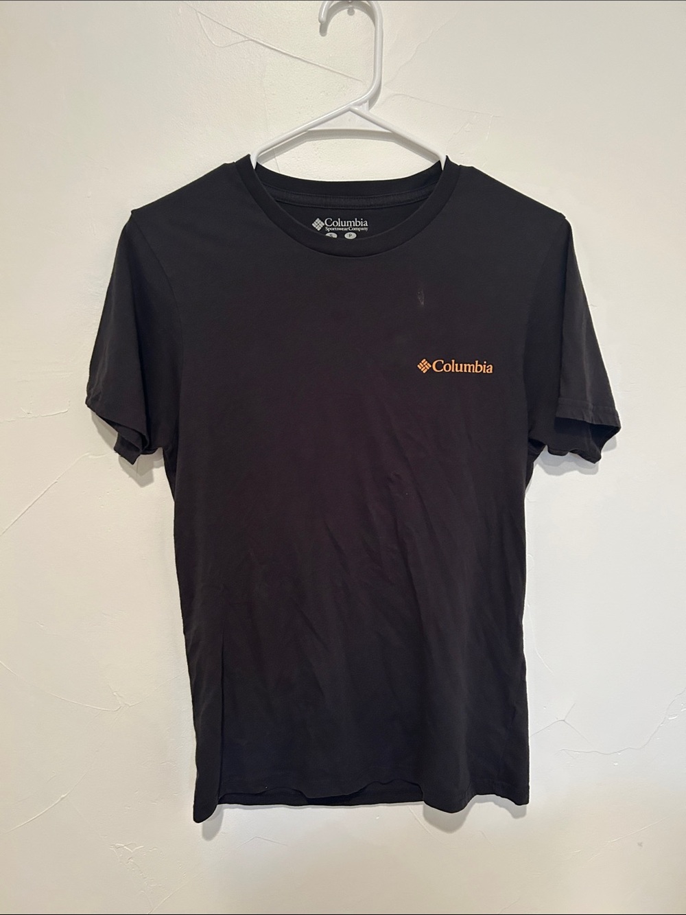 Columbia Black Short-Sleeve Tee with Orange Logo